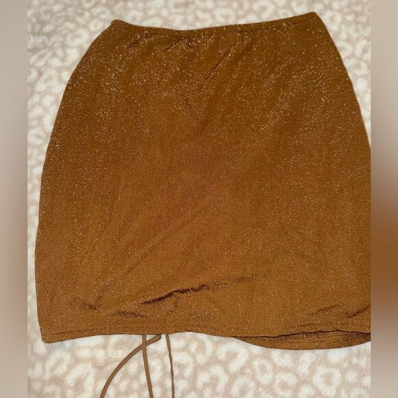 12th Tribe St. Barths shimmer gold top and skirt - Picture 7 of 7